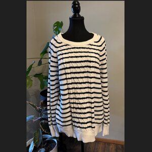 GAP Black & White Striped Sweater